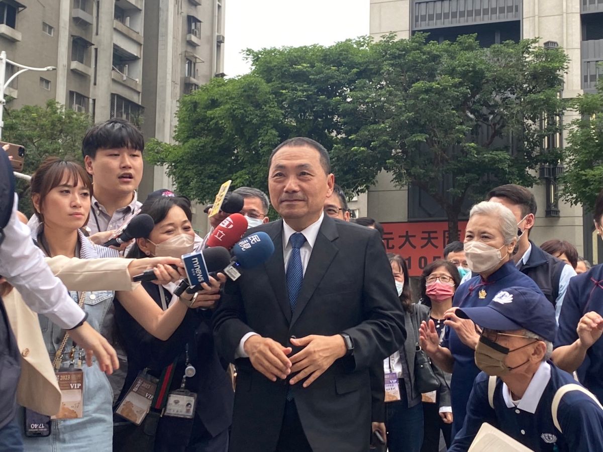 ▲新北市長侯友宜傳言確定將被國民黨徵召，代表藍營出戰2024總統大選。（圖／記者翁子竣攝）