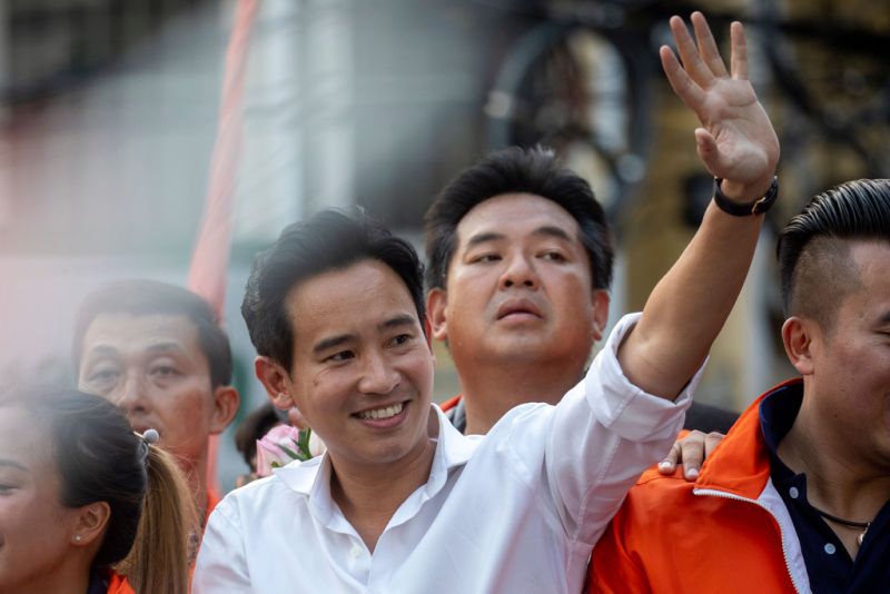 ▲泰國19日將再度舉行總理選舉，前進黨黨魁皮塔是唯一候選人。（圖／美聯社／達志影像）