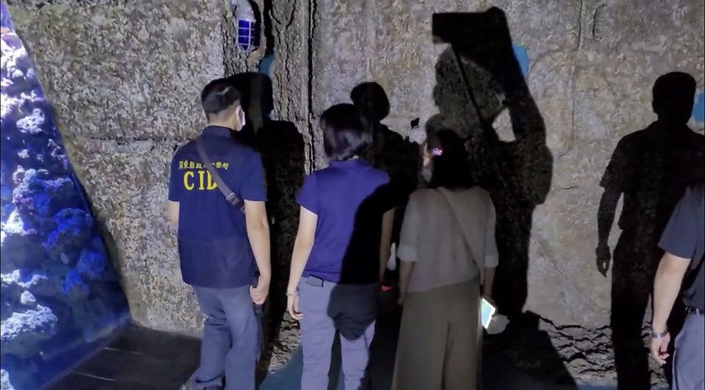 ▲屏東海生館公務信箱昨天收到恐嚇信件，警方會同館方人員進行清查。（圖／翻攝畫面）