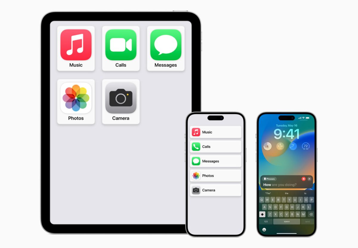 ▲蘋果全新輔助使用功能「Assistive Access」、「Live Speech」預計將於今年稍晚推出。(圖／官方提供)