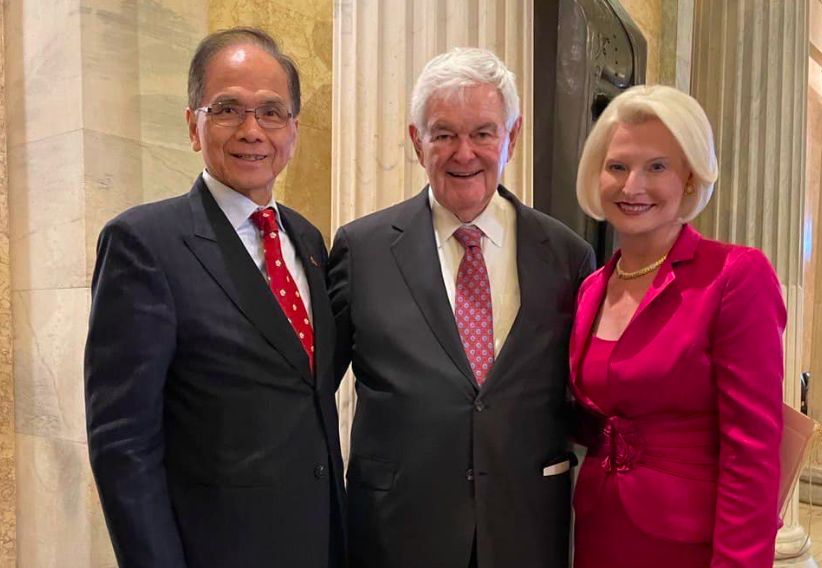 ▲游錫堃訪美與金瑞契會面。（圖／取自游錫堃臉書）