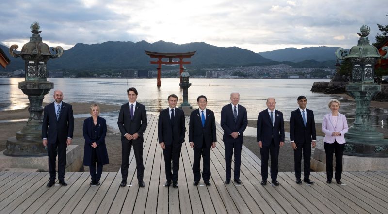 ▲七大工業國集團（G7）在日本廣島展開為期3天的年度峰會，在聯合聲明中尋求降低中國風險。（圖／美聯社／達志影像）