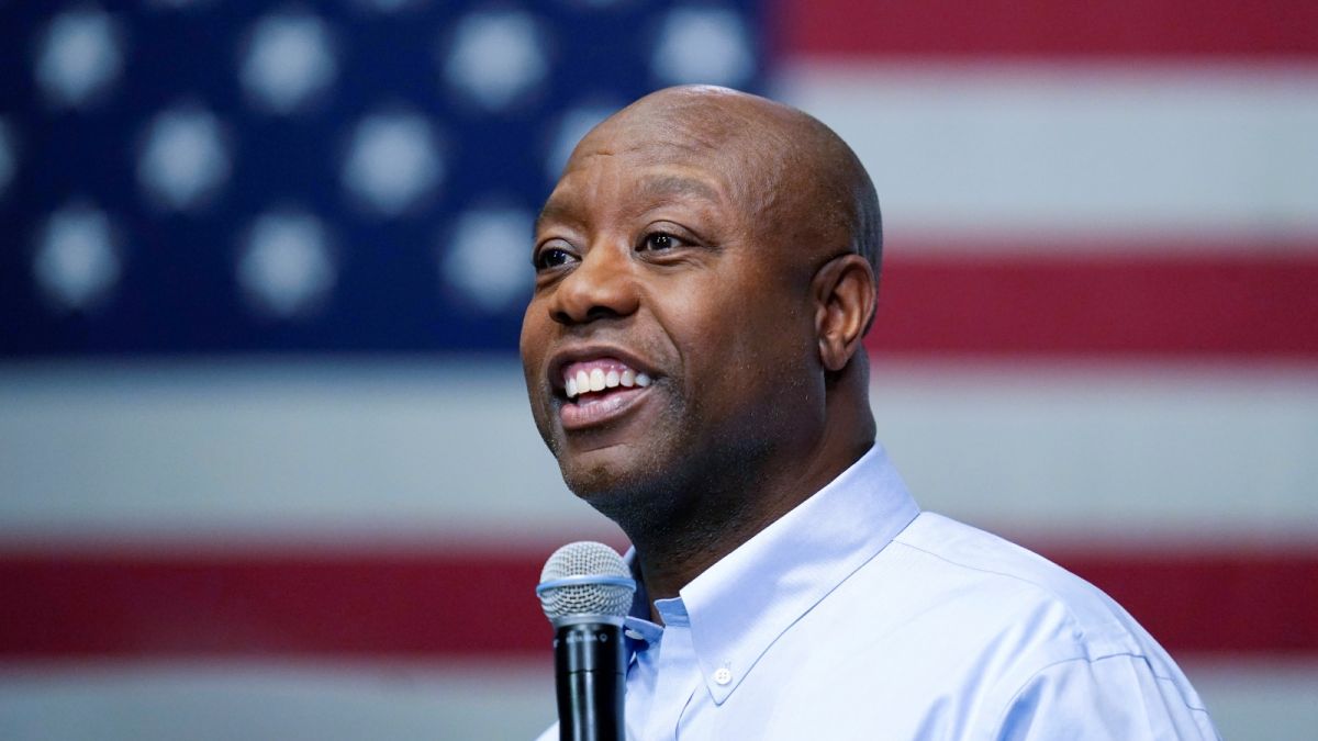 ▲美國南卡羅來納州聯邦參議員史考特（Tim Scott）正式投入總統選戰。（圖／美聯社／達志影像）