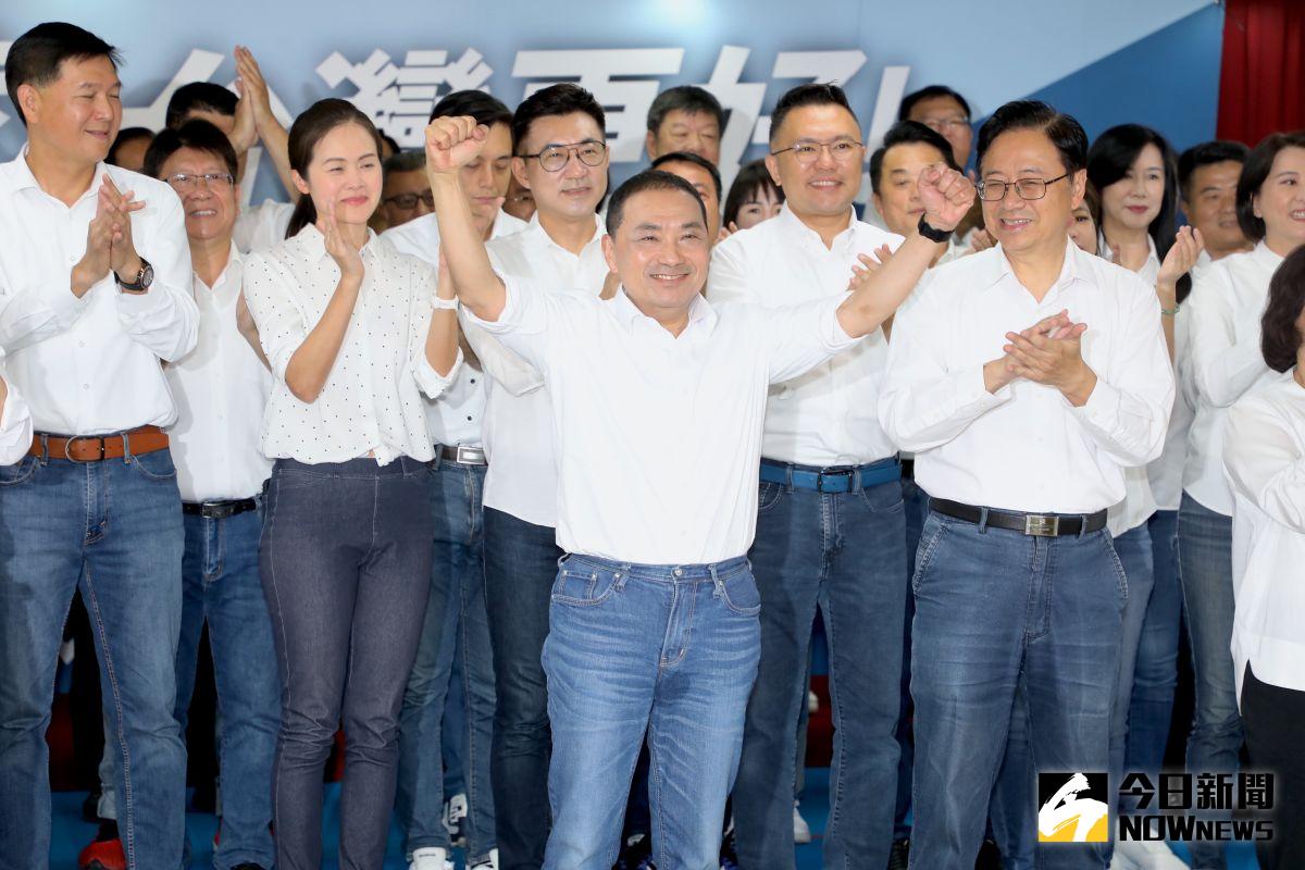 ▲侯友宜選布參選總統後，民調慘淪老三。（圖／記者陳明中攝，2023.5.20）