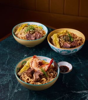 週年慶套餐的主角牛肉麵,將提供3款選擇:法式元湯、法式紅湯與海陸雙饗。(圖/gubami Social提供) ▲週年慶套餐的主角牛肉麵,將提供3款選擇:法式元湯、法式紅湯與海陸雙饗。(圖/gubami Social提供)