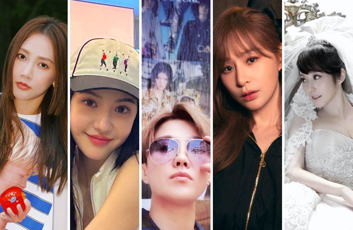 ▲弦子（左圖起）、蕭瀟、劉力揚、王心凌、許慧欣她們唱過的歌曲，大家還記得多少？（圖／翻攝弦子、蕭瀟、劉力揚、王心凌、許慧欣微博）