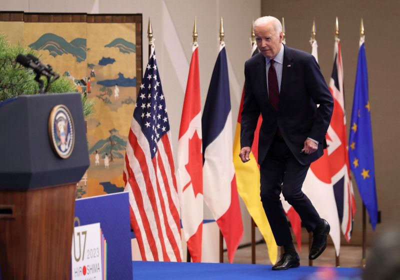 ▲美國總統拜登赴日本廣島參加G7峰會，期間曾提到台海問題。（圖／美聯社／達志影像）