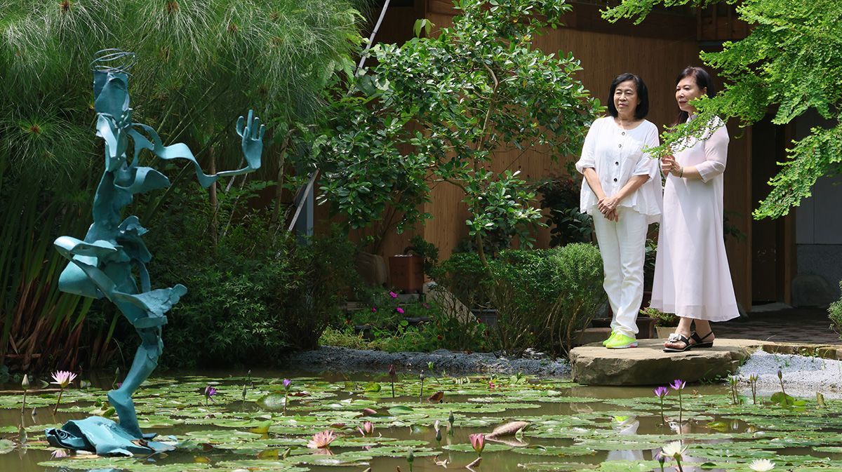 ▲中市新社「雅園溏人文藝術」園區，引進國際級藝術家李光裕作品(圖／雅園溏提供2023.5.22)