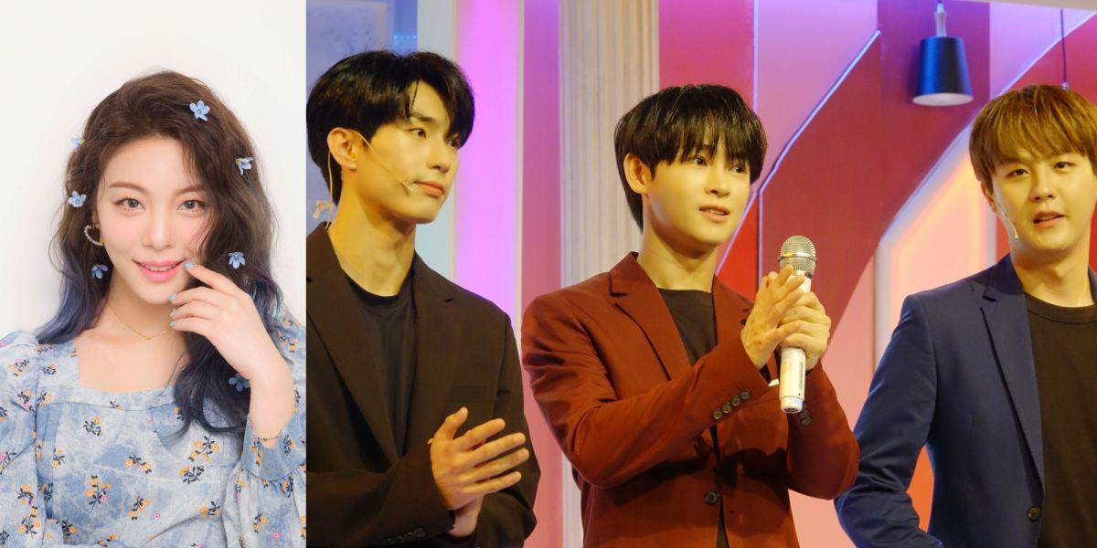 ▲Ailee李藝真（左）、《Peak Time》化名「23點」的大國男兒二代團Jay（右圖左起）、Karam、仁俊暑假接力來台。（圖／和協整合行銷、FU Entertainment）