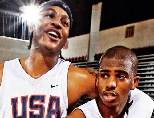 ▲Chris Paul曾跟Carmelo Anthony一起在美國隊打球。（CP3推特）
