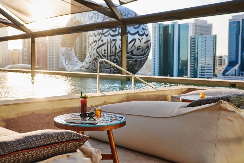 ▲阿聯酋航空將贈送免費杜拜中央一號25小時飯店（25hours Hotel Dubai One Central）住宿，或杜拜世貿中心諾富特飯店。（圖／阿聯酋提供）