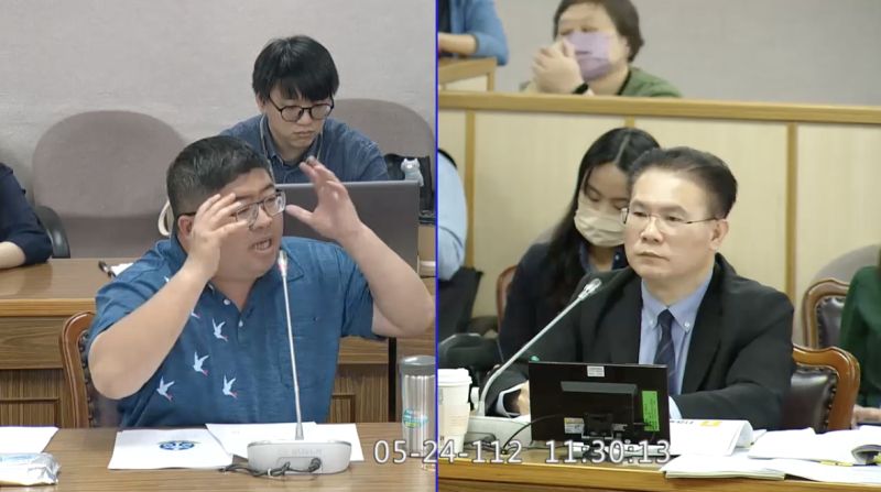 ▲立委蔡易餘質詢法務部次長黃謀信(圖/翻攝國會頻道)
