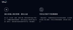 ▲Disney+ 最多支援4台裝置同時線上觀看 ▲Disney+ 最多支援4台裝置同時線上觀看