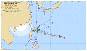 ▲瑪娃颱風0525各國模式預測路徑。（圖／翻攝自TC HINNAMNOR）