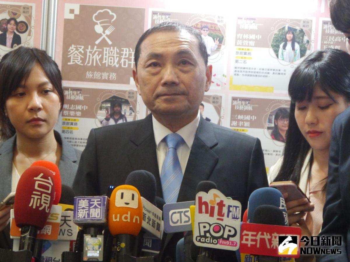 ▲對於管中閔、柯志恩副手搭配傳聞，侯友宜受訪時回應說持續在各地請益，匯集更多意見。（圖 ／記者吳嘉億攝，2023.05.25）