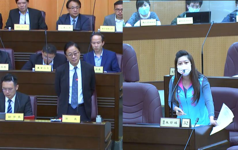 ▲朱珍瑤指出，民進黨總統候選人賴清德萬一當選，發生台海戰爭可能性升高的話題，引伸到桃園市防空避難所不足問題，希望能清查全市防空避難所供需情形。（圖／國民黨桃園市黨部提供）