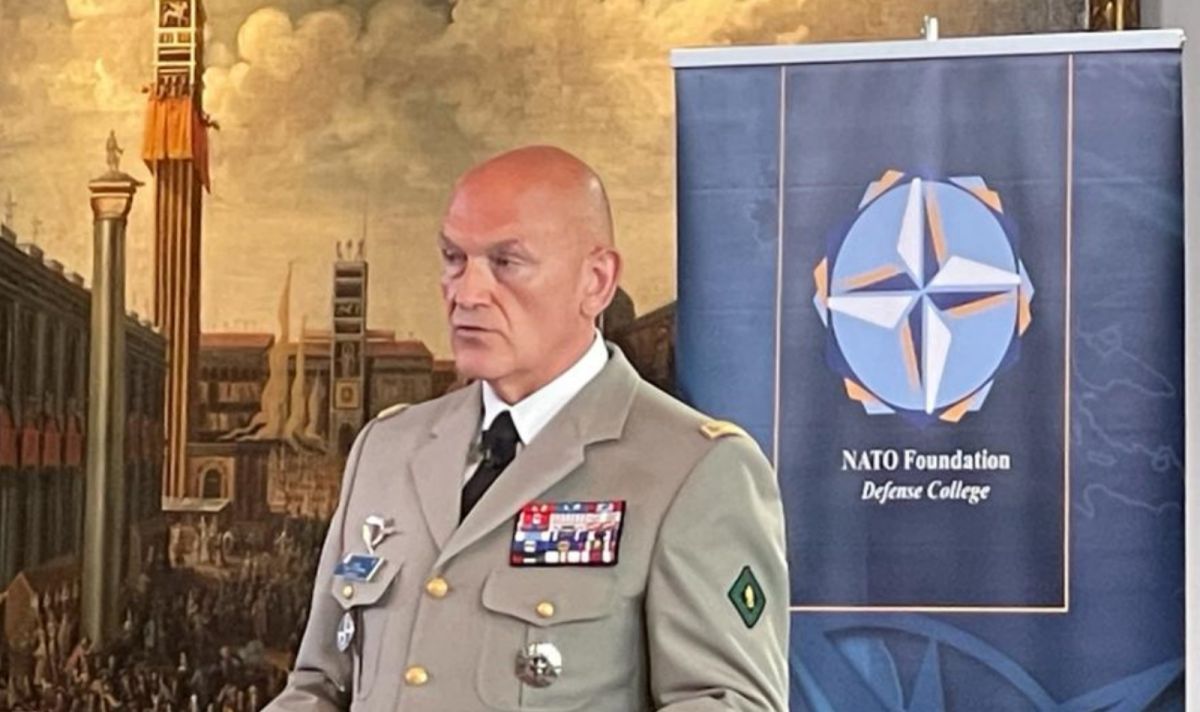 ▲北約防衛學院校長里提曼中將3月底秘密訪問台灣。（圖／翻攝自推特）
