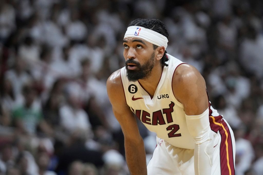 ▲邁阿密熱火後衛Gabe Vincent預計將加盟洛杉磯湖人隊，雙方簽下一份3年總價3300萬美元的合約。（圖／美聯社／達志影像）