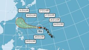 瑪娃颱風0526凌晨2時最新路徑圖。(圖/中央氣象局提供) ▲瑪娃颱風0526凌晨2時最新路徑圖。(圖/中央氣象局提供)