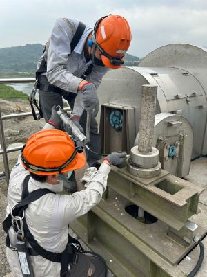▲北水局進行設施檢測，完成穩定供水。（圖／北水局提供）