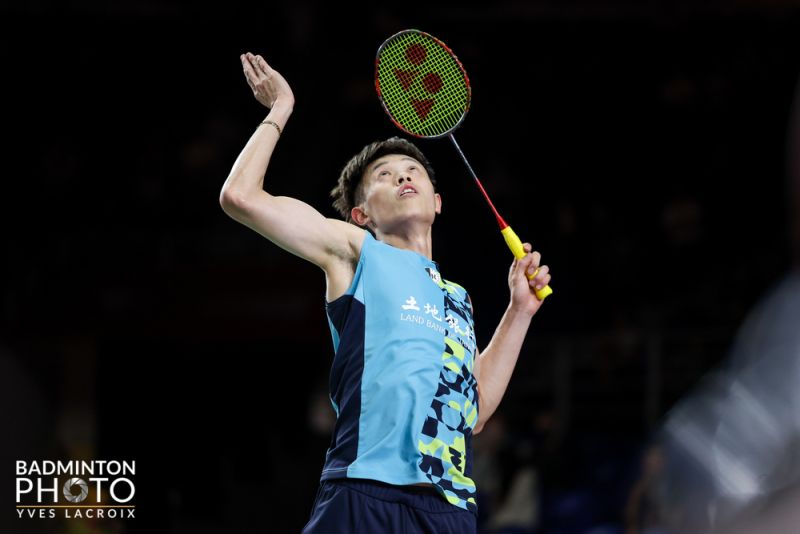 ▲「左手重砲」林俊易直落二挺進四強賽，寫生涯新紀錄。(圖／badminton photo提供)