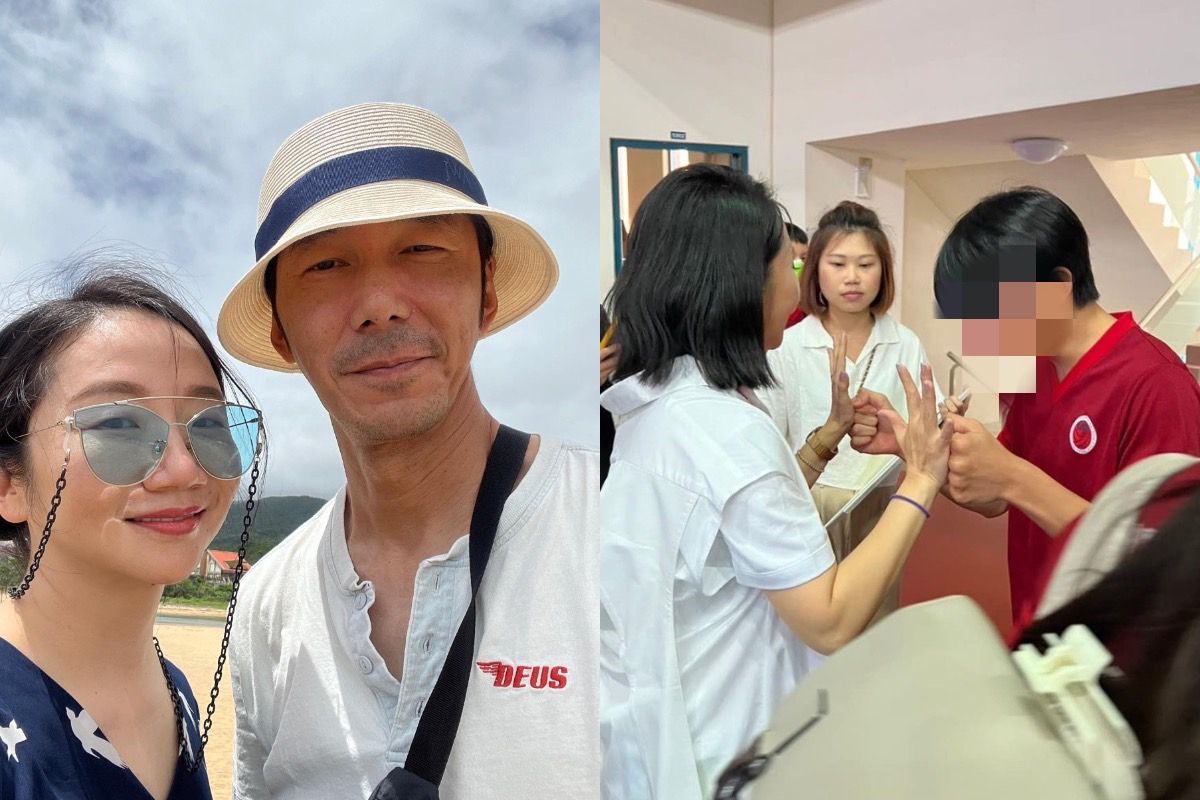 ▲陶晶瑩（左圖左）到兒子（右圖右）的學校演講，小龍帥氣的側臉跟著曝光，讓眾人驚呼：「我剛看還以為是李李仁（左圖右）！」 （圖／翻攝自陶晶瑩臉書）