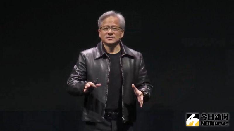 ▲黃仁勳總是穿著一身黑皮衣亮相、富有舞台魅力。(圖/記者嚴強攝)