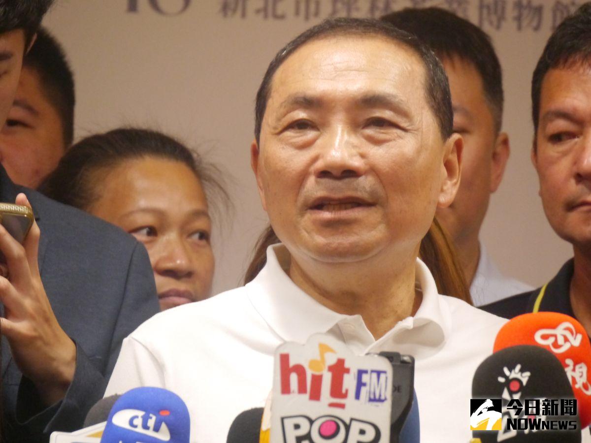 ▲對於屏東縣議長周典論建議多跟郭台銘溝通，侯友宜受訪說會納入郭董政見，把它實現。（圖 ／記者吳嘉億攝，2023.05.29）