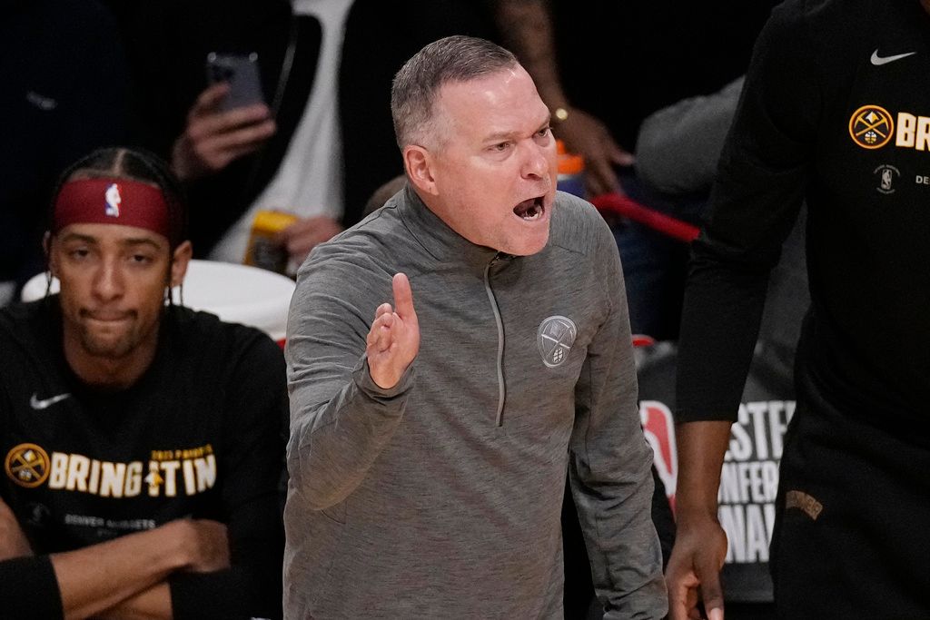 ▲金塊總教練Michael Malone給予熱火很多尊重，認為在總冠軍賽上將會面臨艱難考驗。（圖／美聯社／達志影像）