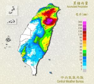 5月30日至5月31日下午17時20分雨量累積圖。(圖/翻攝中央氣象局官網) ▲5月30日至5月31日下午17時20分雨量累積圖。(圖/翻攝中央氣象局官網)