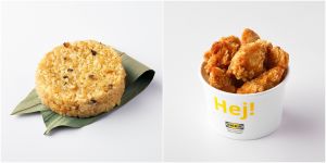 ▲同時推出道地台式小吃鹽酥雞，以及端午節應景粽香飯。（圖／IKEA提供）