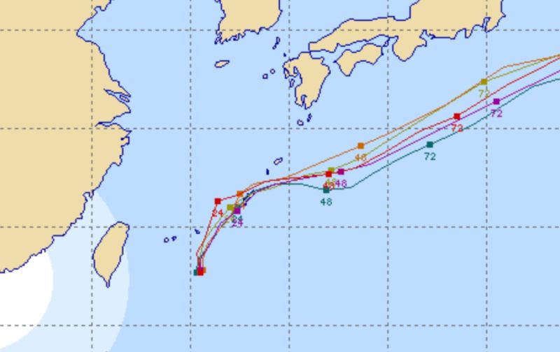 ▲瑪娃颱風遠離台灣後，持續朝日本南方海面快速移動。（圖／翻攝網路）
