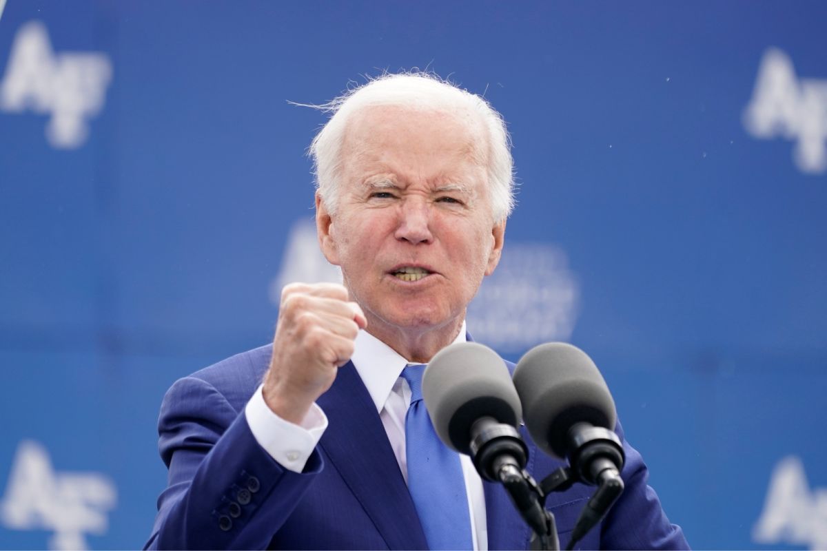 ▲美國總統拜登在空軍官校演說時預告，瑞典「很快」會加入北大西洋公約組織（NATO）。（圖／美聯社／達志影像）