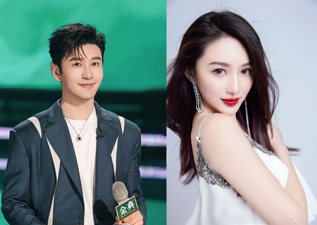 ▲黃曉明（左圖）與趙仕瑾一起到VIP包廂看電影。（圖／翻攝自黃曉明、趙仕瑾微博）