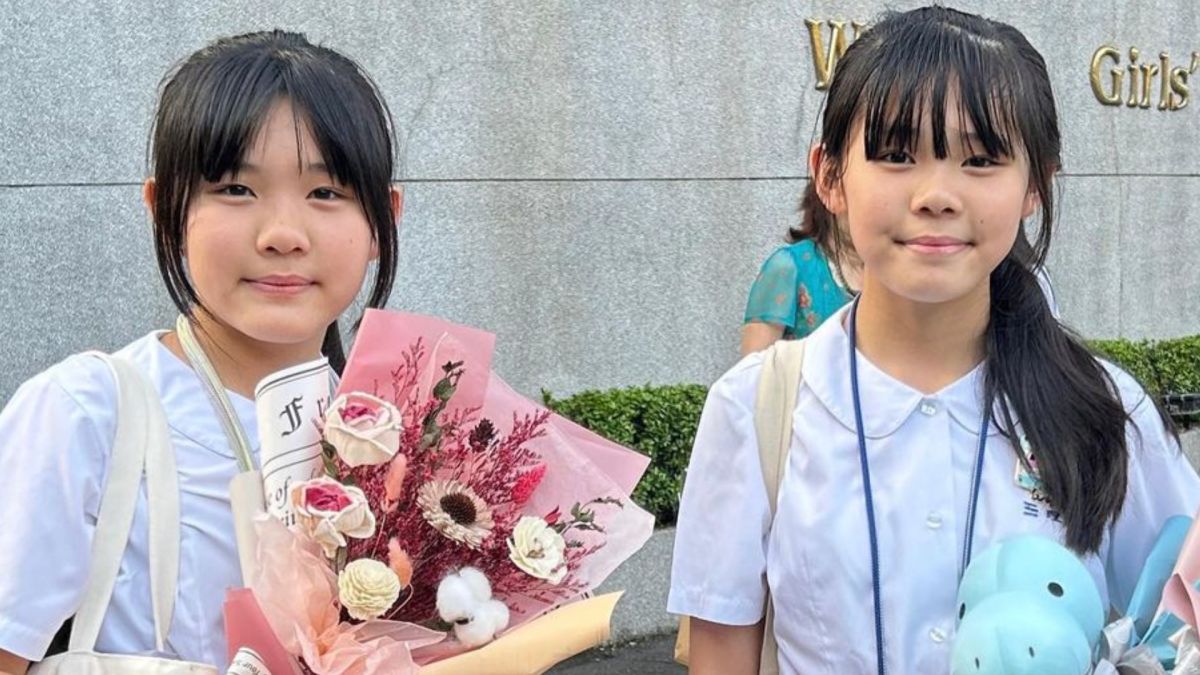 ▲超萌的雙胞胎童星「左左右右」國中畢業了，清純的近況曝光，去年也曾喊話要攻上小巨蛋開唱。（圖／左左右右IG）