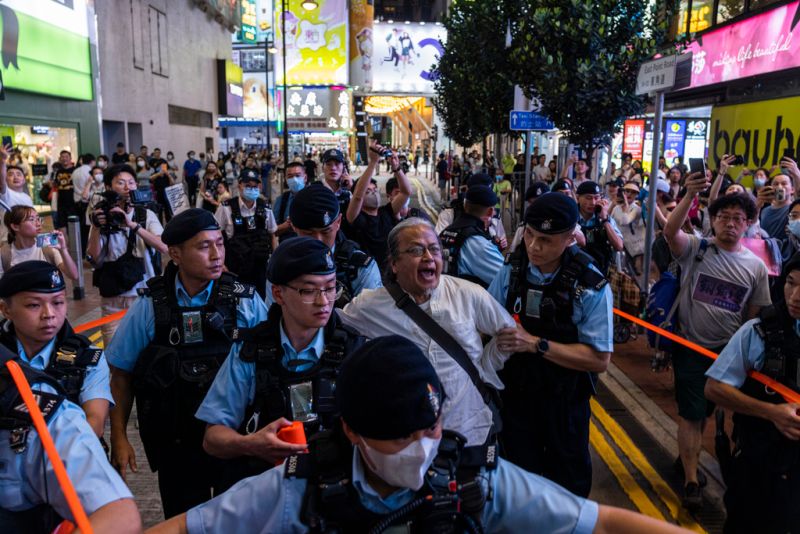 ▲香港警方在六四天安門事件34周年前夕至少逮捕4人。（圖／美聯社／達志影像）
