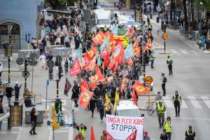 抗議反恐法　瑞典斯德哥爾摩數百人示威
