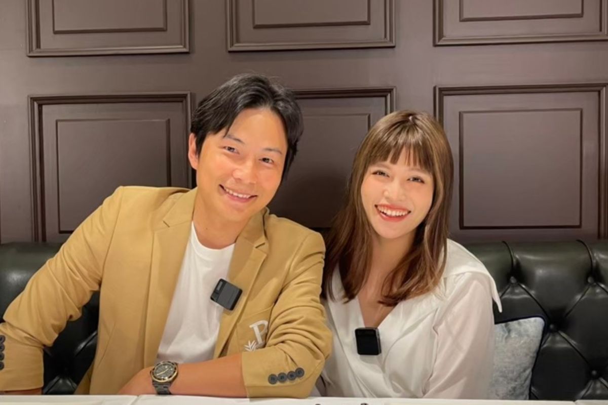 ▲孫協志（左）幫女友夏宇童遛狗，一路被狗仔拍，讓他喊苦「別再跟了」。（圖 ／孫協志臉書）