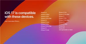 ▲iOS 17可支援的機型，iPhone 8和iPhone X都不在名單內。（圖／翻攝網路）