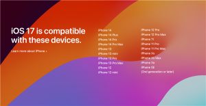 iOS 17可支援的機型,iPhone 8和iPhone X都不在名單內。(圖/翻攝網路) ▲iOS 17可支援的機型,iPhone 8和iPhone X都不在名單內。(圖/翻攝網路)