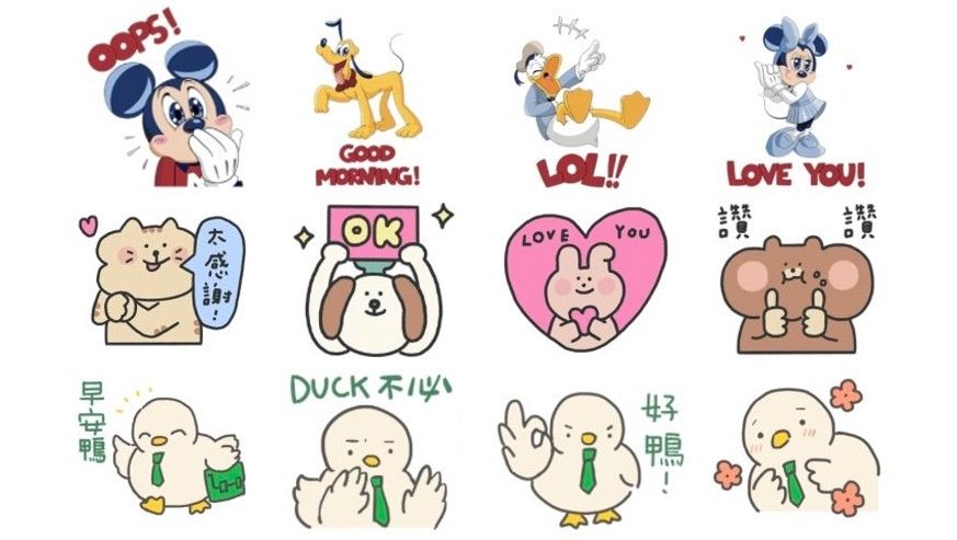 ▲6/6本周最新LINE免費貼圖來了，Disney聯名款也免錢，米奇、米妮快打包。（圖／LINE、記者整理）