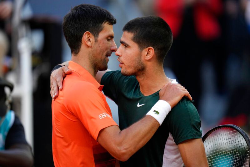 網球／Alcaraz法網四強對決Djokovic　勝負攸關「球王」寶座之爭