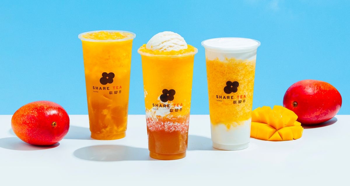 ▲超商引爆霜淇淋大戰！手搖飲歇腳亭回歸季節限定芒果系列，把夏天必喝的「楊枝甘露」加入整球小美冰淇淋！功夫茶則將濃郁金枕頭榴槤，搭配香草冰淇淋打成「泰式榴槤莎莎」。（圖／歇腳亭提供）