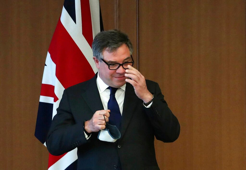 ▲英國內閣辦公廳國務大臣奎恩（Jeremy Quin）表示，中央政府部門從敏感場所移除中企製造的監控設備，這將保護「我們免受可能威脅國家安全的企業侵害，並對想要傷害英國的敵對分子起到堅定的嚇阻作用」。（圖／美聯社／達志影像）