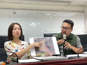 ▲新北市議員林秉宥指出殯葬處未經標租程序，直接租給該公司，也沒有在收取其他費用及訂合約期限，等於永久賤租市有地。（圖 ／新北市議員戴瑋姍服務處提供）