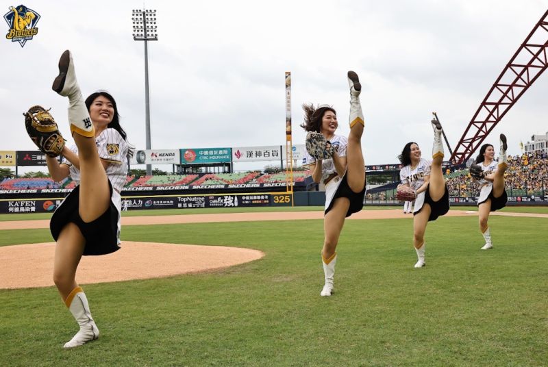 ▲阪神虎啦啦隊Tigers Girls到場，為中信兄弟開球，以及表演。（圖／兄弟提供）