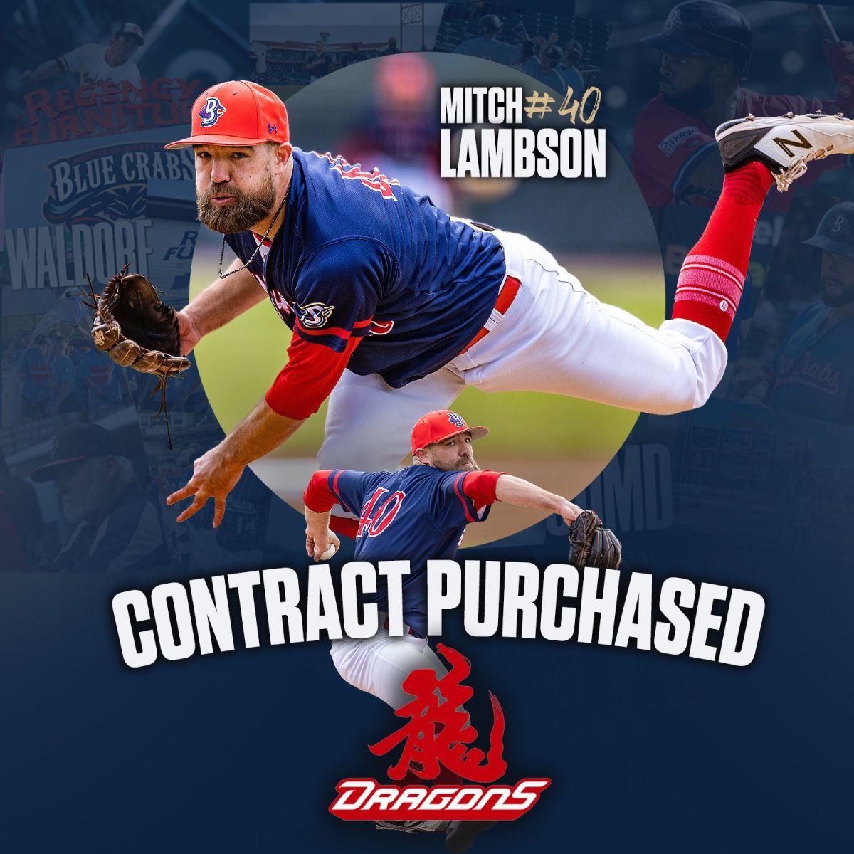 ▲馬里蘭藍蟹隊投手Mitch Lambson轉戰味全龍隊，將補足人手不夠的先發輪值。（圖／馬里蘭藍蟹推特）