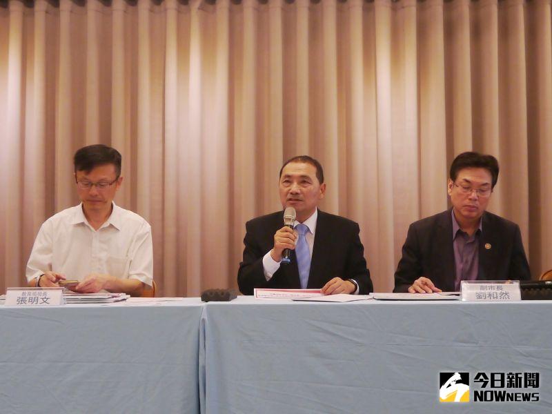 ▲針對幼兒園疑似餵食兒童禁藥案,侯友宜親上火線首度現身記者會說明,強調該做的新北市府很早就在做了。(圖 /記者吳嘉億攝,2023.06.12)
