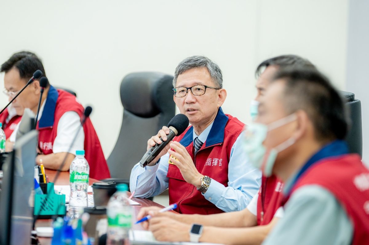 ▲王明鉅指出，市府今日上午7時起開設應變中心，由各相關單位分工執行應變工作，確保工程、復水作業如期完成。（圖／桃園市政府提供）