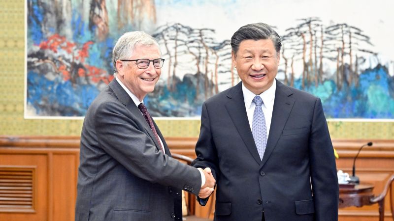 ▲微軟創辦人比爾蓋茲16日在北京和中國國家主席習近平見面。（圖／新華社）
